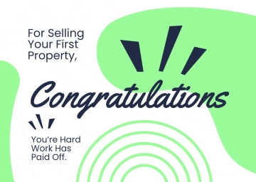 Free Real Estate Congratulations Card Template to Edit Online