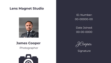 Free Blank Photographer ID Card Template to Edit Online