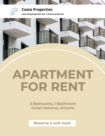 Free Apartment For Rent Flyer Template to Edit Online