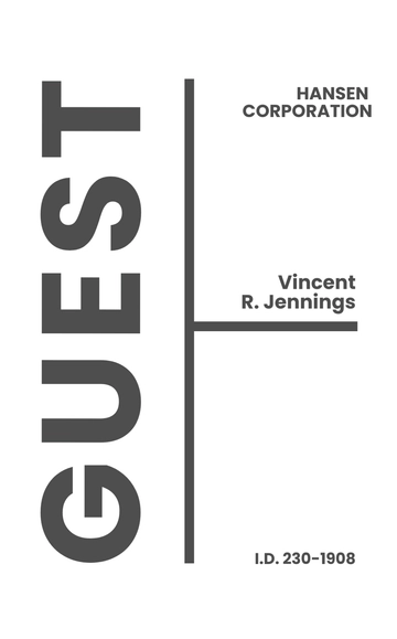 Free Blank Visitor/Guest ID Card Template to Edit Online