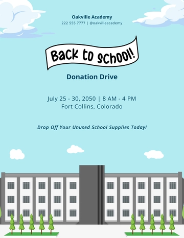 Free School Supply Donation Flyer Template to Edit Online