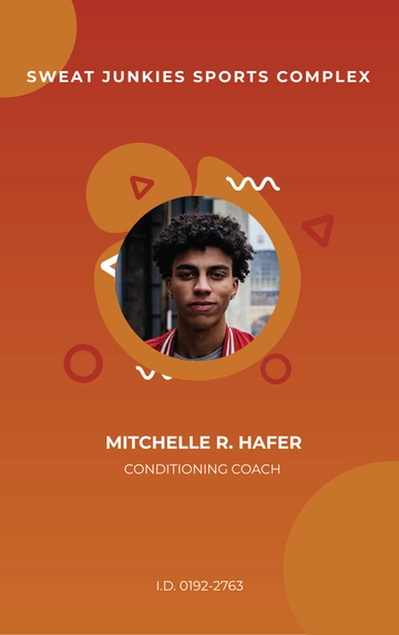 Free Creative Sports ID Card Template to Edit Online