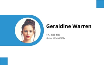 Free Elementary School ID Card Template to Edit Online