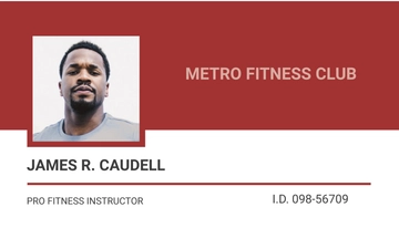 Free Fitness ID Card Template to Edit Online