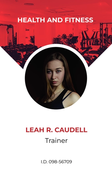 Free Gym ID Card Template to Edit Online