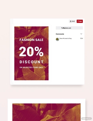 Editable Fashion Sale Pinterest Pin Template