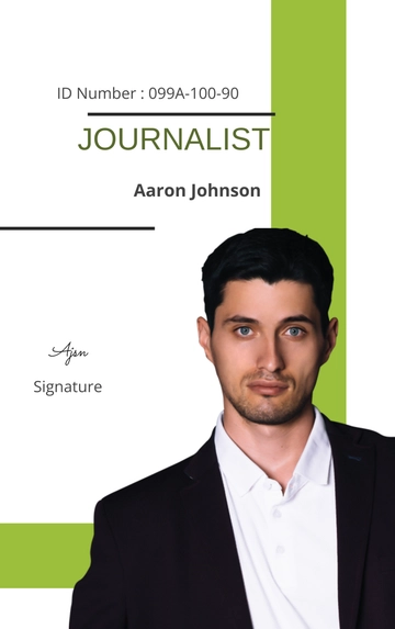 Free Journalist ID Card Template to Edit Online