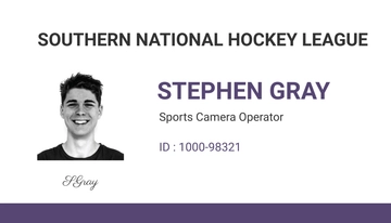 Free League ID Card Template to Edit Online