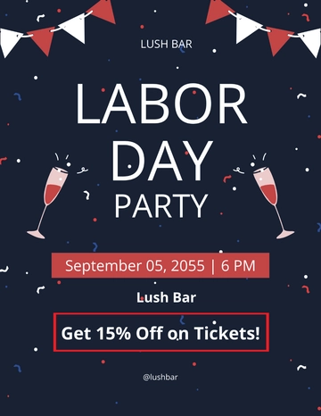 Free Flat Labor Day Flyer Template to Edit Online