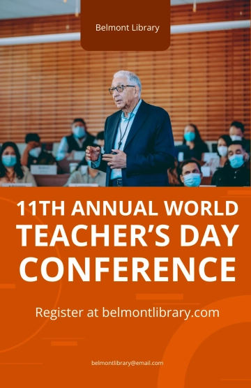 Free World Teacher's Day Poster Template to Edit Online