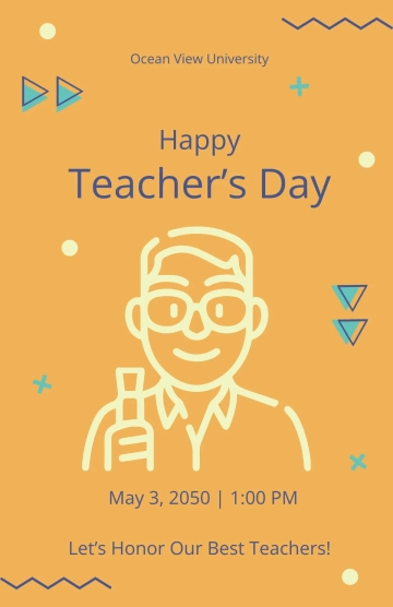 Free Best Teacher's Day Poster Template to Edit Online