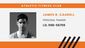 Free Personal Trainer ID Card Template to Edit Online