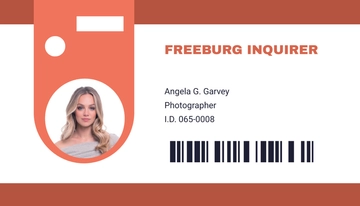 Free Photographer ID Card Format Template to Edit Online