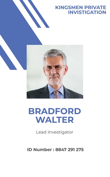Free Private Investigator ID Card Template to Edit Online