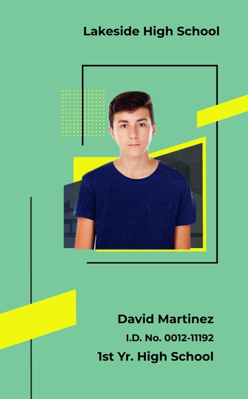 Free Private School ID Card Template to Edit Online