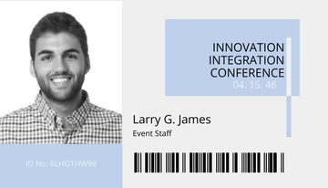 Free Professional event ID Card Template to Edit Online