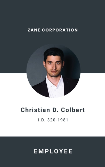Free Professional ID Card Template to Edit Online