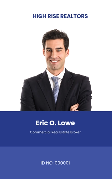 Free Real Estate Agent ID Card Template to Edit Online