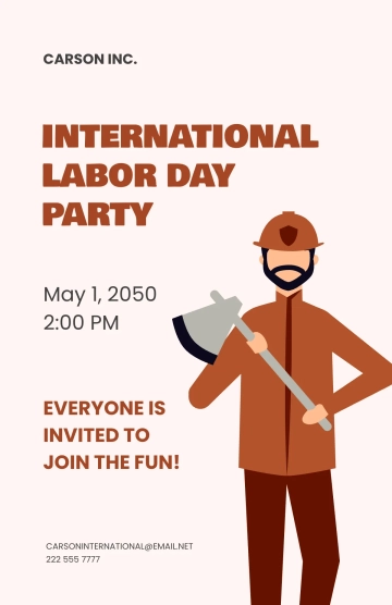 Free International Labor Day Poster Template to Edit Online