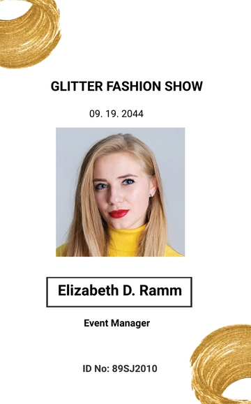 Free Sample Event ID Card Template to Edit Online