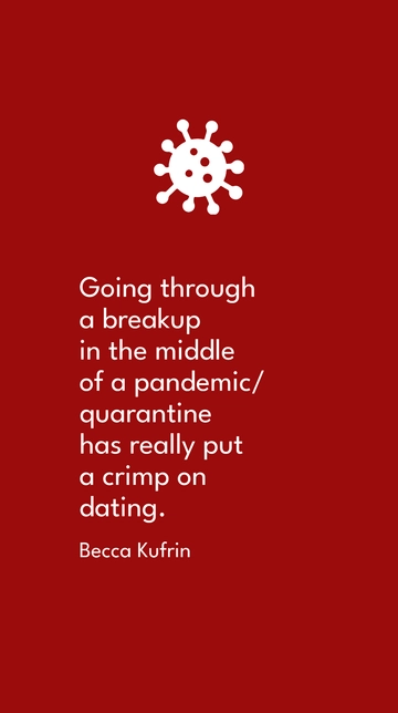 Free Becca Kufrin: Breakup During Pandemic Challenges Dating Quote Template to Edit Online