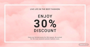 Seasonal Fashion Sale Facebook Post Template