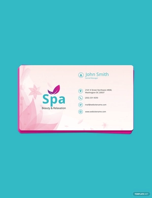 Spa Business Card Template