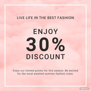 Seasonal Fashion Sale Instagram Post Template