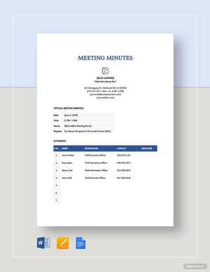 Simple Meeting Minutes
