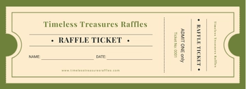 Free Vintage Raffle Ticket Template to Edit Online
