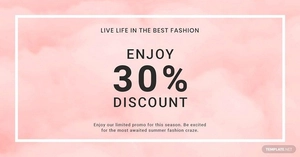 Seasonal Fashion Sale Linkedin Blog Post Template