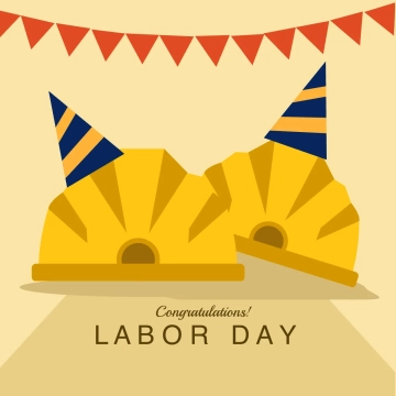 Free Labor Day Congratulations Clipart Template to Edit Online