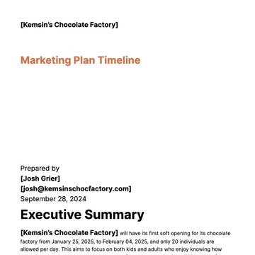 Free Marketing Plan Timeline Template to Edit Online
