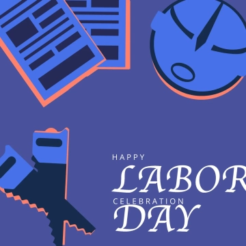 Free Happy Labor Day Celebration Clipart Template to Edit Online