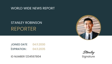 Free Reporter ID Card Template to Edit Online