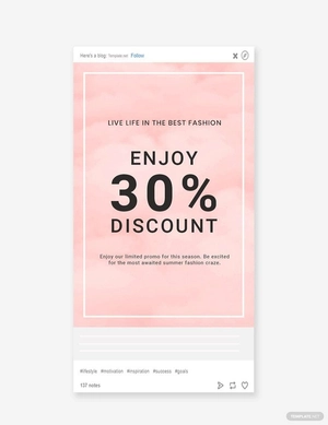 Seasonal Fashion Sale Tumblr Post Template