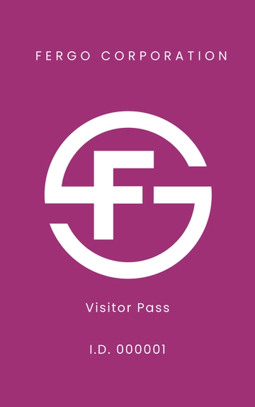Free Sample Visitor/Guest ID Card Template to Edit Online
