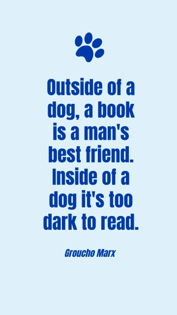 Free Groucho Marx: Book is Man's Best Friend Quote Template to Edit Online