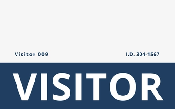 Free School Visitor ID Card Template to Edit Online
