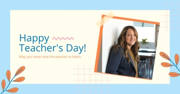 Free Teacher's Day Blog Banner Template to Edit Online