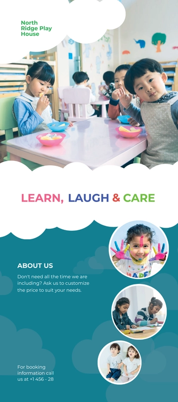 Free After School Care DL Card Template to Edit Online