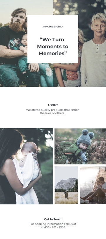Free Family Photographer DL Card Template to Edit Online
