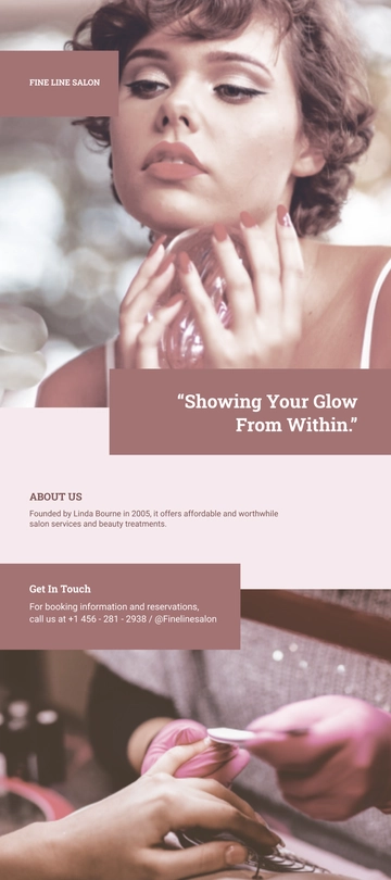 Free Nail Salon DL Card Template to Edit Online