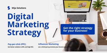 Free Digital Marketing Strategy Banner Template to Edit Online