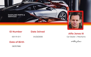 Free Service ID Card Format Template to Edit Online