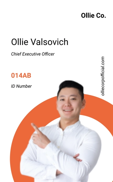 Free Simple Corporate ID Card Template to Edit Online