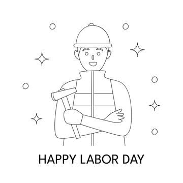 Free Labor Day Cartoon Drawing Template to Edit Online