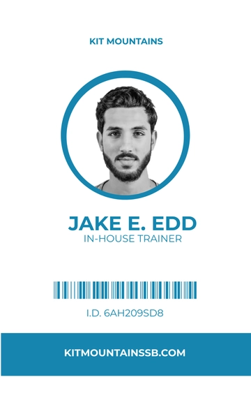 Free Simple SnowBoard ID Card Template to Edit Online