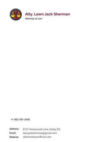 Free Attorney at Law Letterhead Template to Edit Online