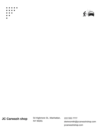 Free Car Wash Letterhead Template to Edit Online